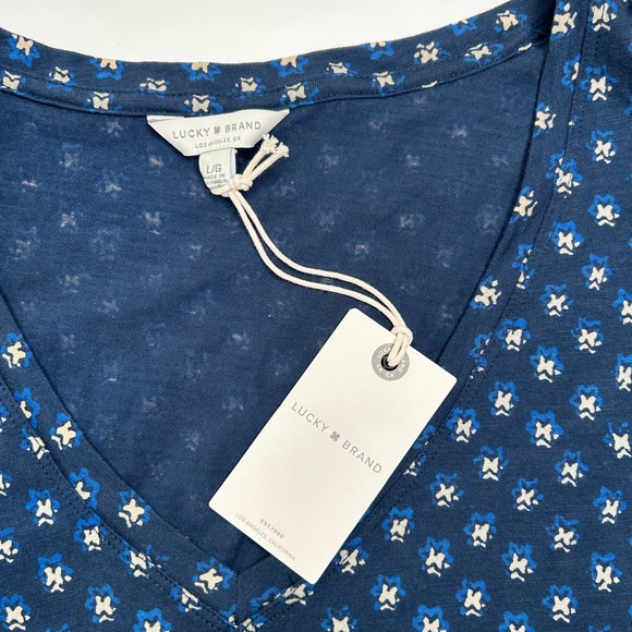 NWT Lucky Brand Angeles Dot Print Size Large - Picture 7 of 10